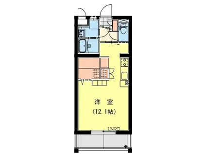 太田4丁目Fマンション(ワンルーム/2階)の間取り写真