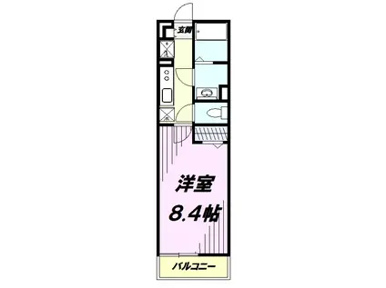 リブリ・立川錦町(1K/3階)の間取り写真