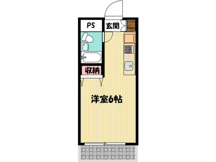第三丸吉ビル(ワンルーム/2階)の間取り写真