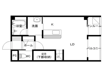 SEKIREI-A(ワンルーム/2階)の間取り写真