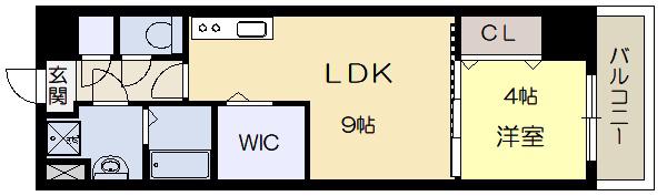 アンフイ二VIII(1LDK/5階)の間取り写真