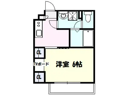 イーザンユー(1K/2階)の間取り写真