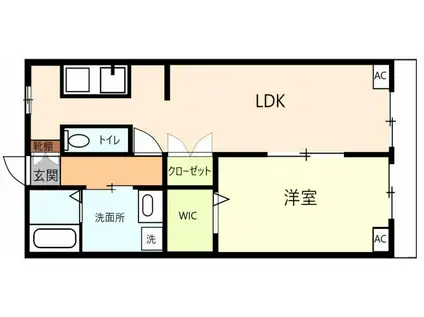 アイン ノイア ヴィント(1LDK/5階)の間取り写真