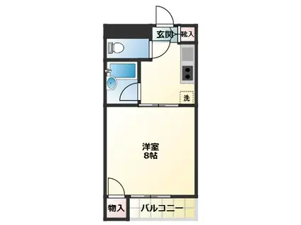 遠藤ビル(1K/4階)の間取り写真