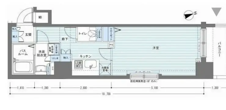 レジディア銀座東 6階階 間取り