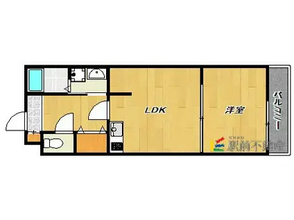 グランヨーロピアン(1LDK/7階)の間取り写真