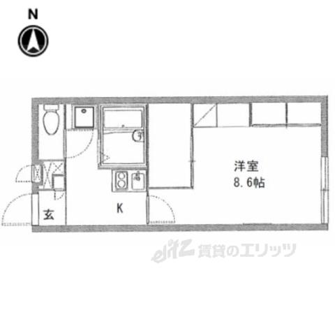 レオパレスバンビーノ(1K/1階)の間取り写真