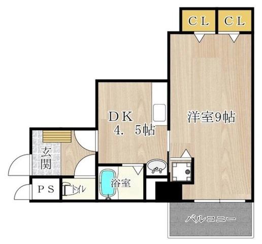 大正メゾン(1DK/1階)の間取り写真