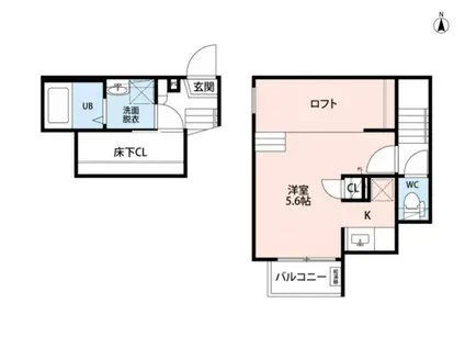 CB久留米シニフィアン(1K/1階)の間取り写真
