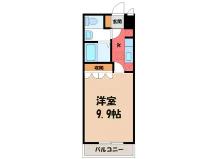 ドリームハイム(1K/1階)の間取り写真