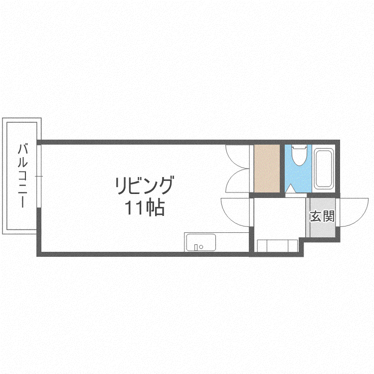 アルファレジデンス北22条(ワンルーム/5階)の間取り写真