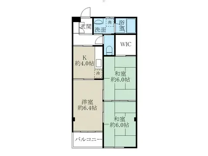 テシマプラザ(3K/3階)の間取り写真