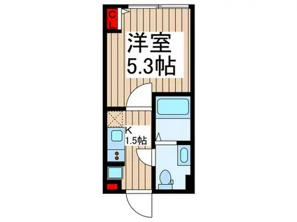 プルミエール柴又(1K/2階)の間取り写真