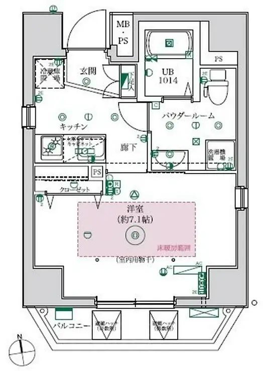 フェルクルールプレスト文京湯島 12階階 間取り