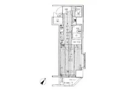 ガラ・シティ笹塚(1K/9階)の間取り写真
