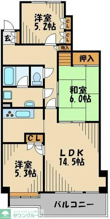 HF田無レジデンス 5階階 間取り