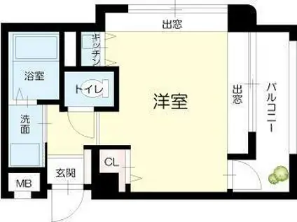 加古川尾上ヤングパレス(ワンルーム/3階)の間取り写真