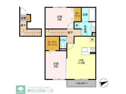 プリメーラ(2LDK/2階)の間取り写真