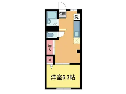 藤本マンション(1LDK/2階)の間取り写真