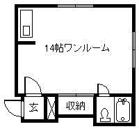 東光8.1ビル(ワンルーム/3階)の間取り写真