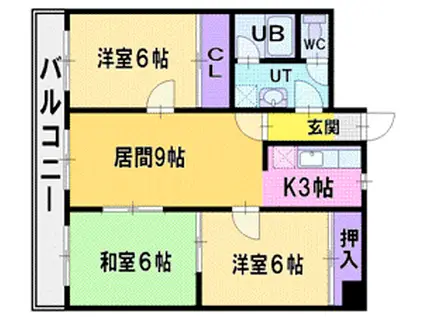 R4TMビル(3LDK/3階)の間取り写真