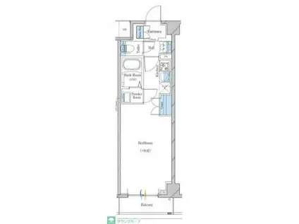 ガリシア下丸子リバーサイド(1K/2階)の間取り写真