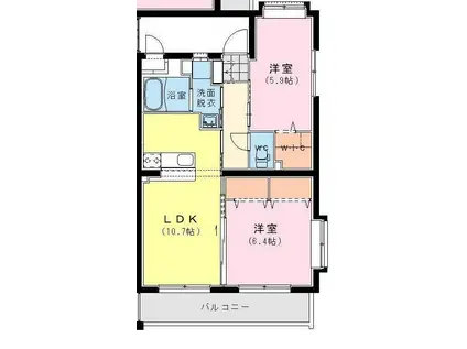 MAISON DE MAUVE (2LDK/2階)の間取り写真