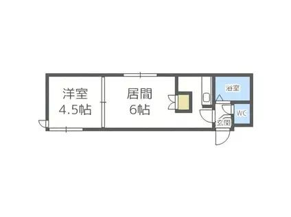 ローヤルハイツ本郷通6(1LDK/5階)の間取り写真