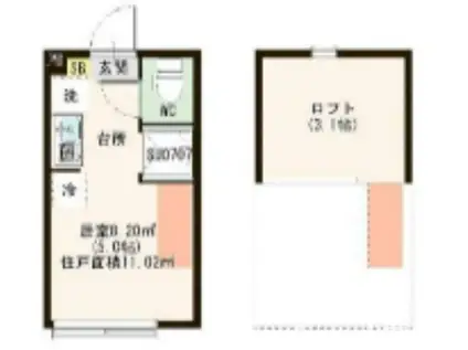 EARTHLING REGIDENCE(ワンルーム/2階)の間取り写真