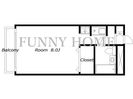 CASA・SOLE(ワンルーム/3階)の間取り写真