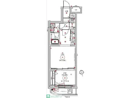 LUMEED梅島(1LDK/2階)の間取り写真