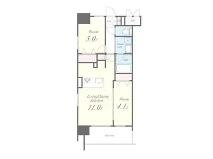 ROOTS SHINJUKU WAKAMATSUCHOルーツシンジュ(2LDK/12階)の間取り写真