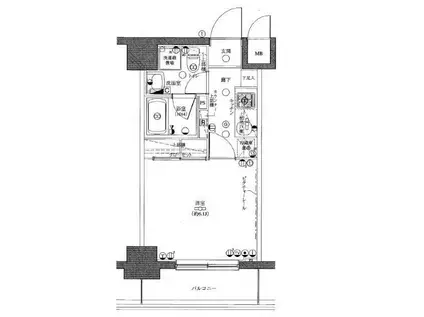 グリフィン川崎西口シティプラザ(1K/11階)の間取り写真