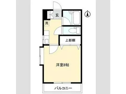 カーサ・トレビ(1K/3階)の間取り写真