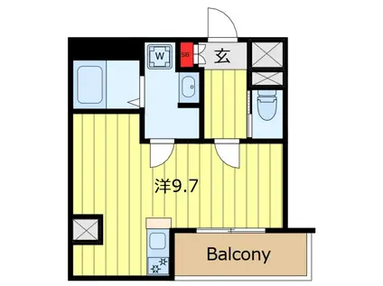 レピュア西尾久レジデンス(ワンルーム/4階)の間取り写真