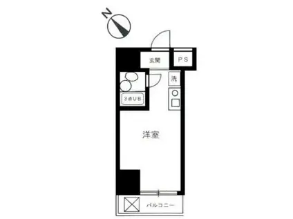 伊勢佐町ダイカンプラザCITYII(ワンルーム/5階)の間取り写真