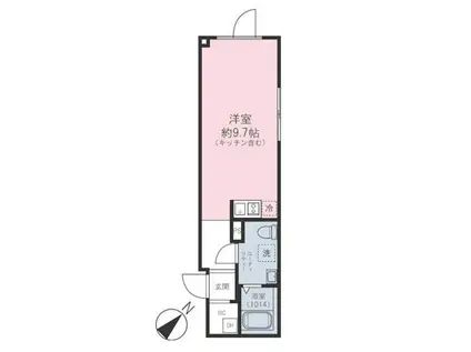 チャルテ千川(ワンルーム/5階)の間取り写真