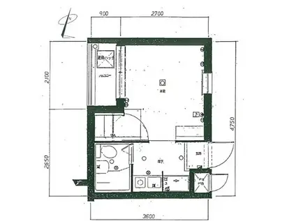 ペガサスマンション渋谷本町(ワンルーム/1階)の間取り写真