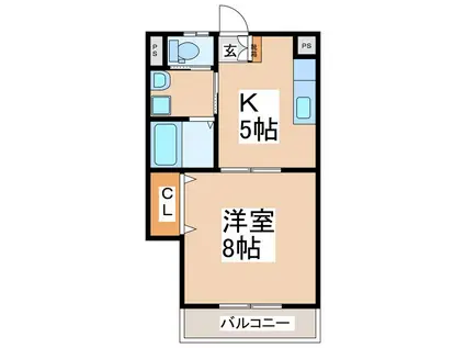 ホワイン・サンビエン(1K/1階)の間取り写真