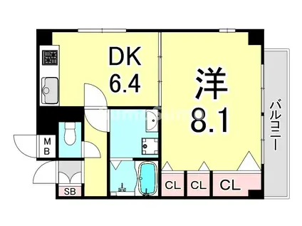 フォレストカーナ(1DK/2階)の間取り写真