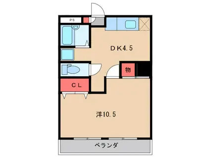 ヴィラエニセイ(1DK/3階)の間取り写真