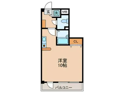 クリセントマム(ワンルーム/5階)の間取り写真