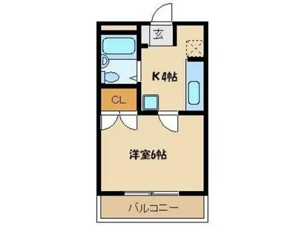 三友ハウス(1K/1階)の間取り写真