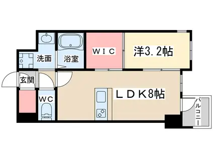 セレニテ東梅田アリエ(1LDK/7階)の間取り写真