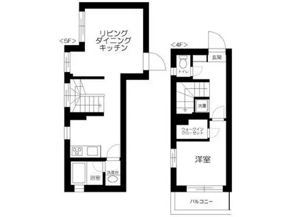 ES-GRANDE文京白山(1LDK/4階)の間取り写真