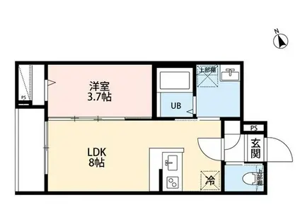 M′S アパートメント(1LDK/2階)の間取り写真