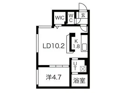 ORCHARD本通(1LDK/3階)の間取り写真