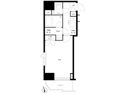 ルーブル新宿原町(1K/6階)の間取り写真