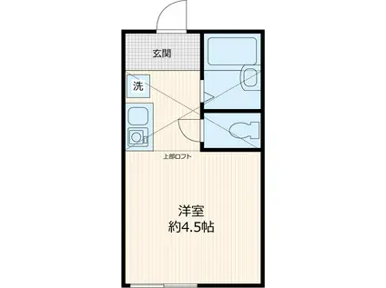 メゾン追浜(ワンルーム/2階)の間取り写真