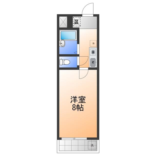 メゾンなか(1K/1階)の間取り写真